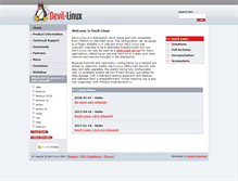 Tablet Screenshot of devil-linux.org